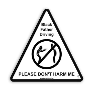 Black Father Driving Decal